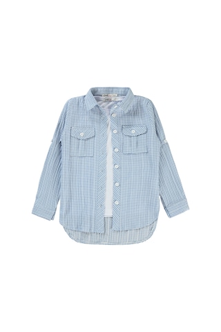 Civil Girls Kız Çocuk Tişörtlü Gömlek 6-9 Yaş Mavi 40d57c57824s1-1 Mavi