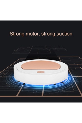 Reedark "mini Robot Süpürge: Kuru Ve Islak Temizleme, Usb Şarj, 65mm İnce, 100 Dakika Çalışma" Beyaz