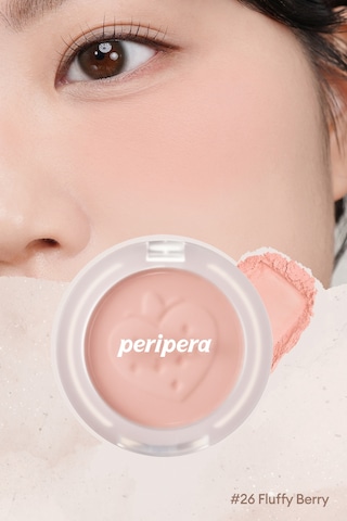 Pastel Tonlarda Sebum Dengeleyici Toz Allık Perıpera Pure Blushed Sunshine Cheek 26 Fluffy Berry 26 Fluffy Berry