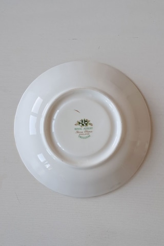 Trıllıum Bone China England Çay Tabağı Yeşil Pembe Yeşilpembe