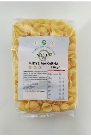 Natura Will Glutensiz Midye Makarna 250 G Natura Will Glutensiz Midye Makarna 250 G