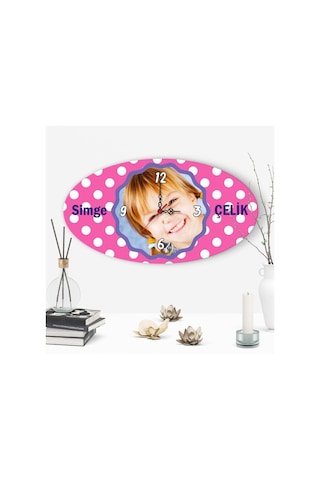 Kişiye Özel Dekoratif Çocuk Duvar Saati - K-97 Çok Renkli
