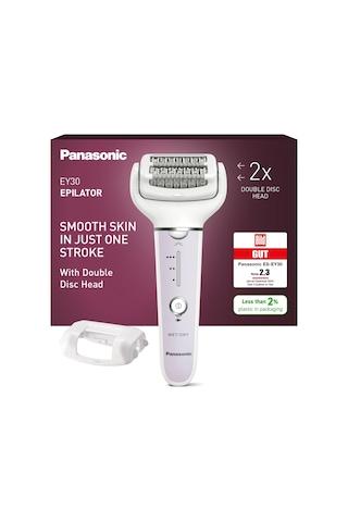 Kadınlar İçin Panasonic Es-ey30 Islak/kuru Epilatör, 60 Cımbızlı Çift Disk, 90 Dönebilen Başlık, 3 Hız Ve Led Işık, 30 Dk. Operasyon, Kablosuz, Saç Çıkarıcı.
