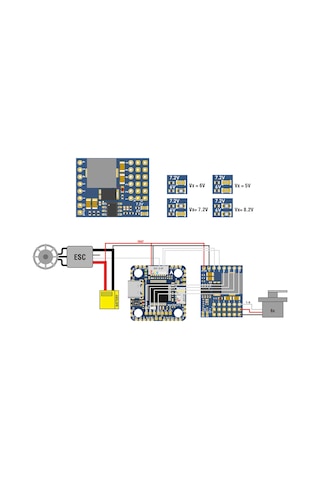 Servo PDB w/BEC 5.5-36V to 5-8.2V