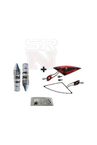 Cg Cup Scooter Yarasa Üçgen Kırmızı Ayna 8mm 10mm+ Modifiye Sivri Elcik Seti Srn Cg Cup Scooter Yarasa Üçgen Kırmızı Ayna 8mm 10mm+ Modifiye Sivri Elcik Seti Srn