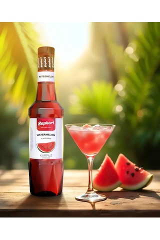 Saphori Karpuz Aromalı Kokteyl Şurubu Karpuz Şurubu 700 Ml