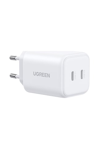 Ugreen 45w Gan Hızlı Şarj Cihazı Type-c Qc Pd 2xusb-c, Beyaz, 65154