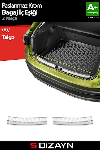 S-dizayn Vw Taigo Krom Bagaj İç Eşiği 2 Prç. 2020 Üzeri A+ Kalite