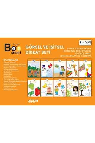 Bee Smart Görsel ve İşitsel Dikkati Güçlendirme Seti 3-4 Yaş