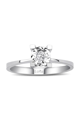Lova 0,60 Karat Efektli Pırlanta Tektaş Yüzük - 1040109