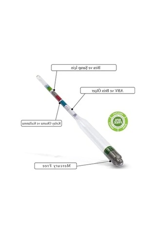 Hidrometre, 0.980-1.1160 Brix Ölçüm, Şarap Ve Bira İçin