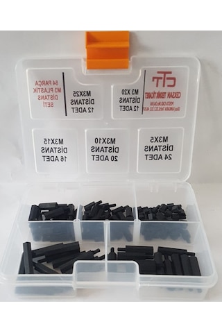 Pcb Distans- Yükselteç-Ayırıcı Seti M3 Plastik Distans 84 Parça