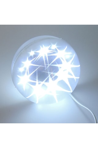 Yıldız Animasyonlu Beyaz Led 1 Top Işık Disko Küre Aydınlatma 220