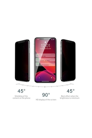 Samsung Uyumlu Galaxy A11 Yandan Görünmeyen 5D Hayalet Cam Ekran Koruyuc