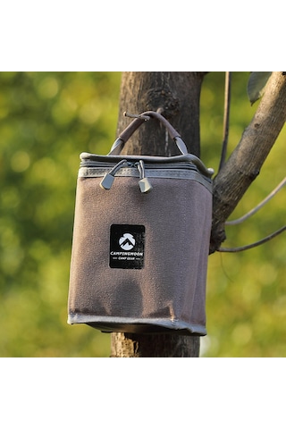 Homyl Açık Yürüyüş Için Gaz Tankı Saklama Çantası Tote Gri