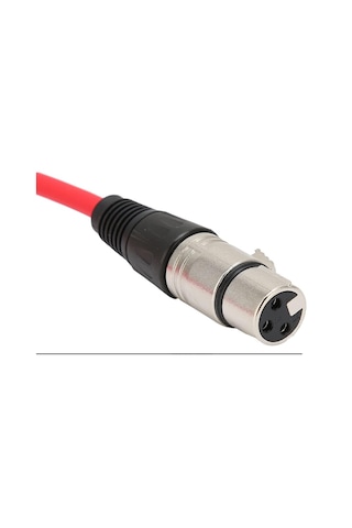 Mikrofon Kablosu 3 M - Xlr Erkek Xlr Dişi Kımızı
