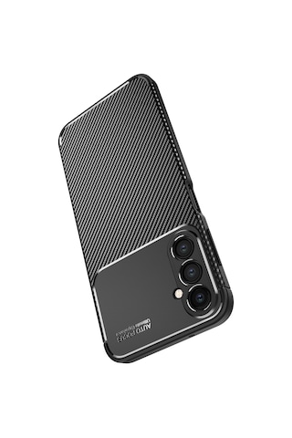 Samsung Galaxy Uyumlu A14 Kılıf Negro Karbon Kamera Korumalı Silikon Lüx