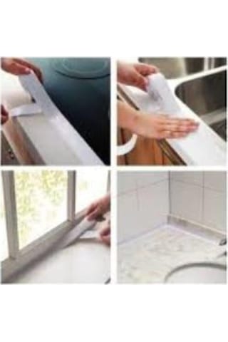 Su Sızdırmaz Geçirmez Beyaz Bant Lavabo Küvet Kenar Mutfak Banyo