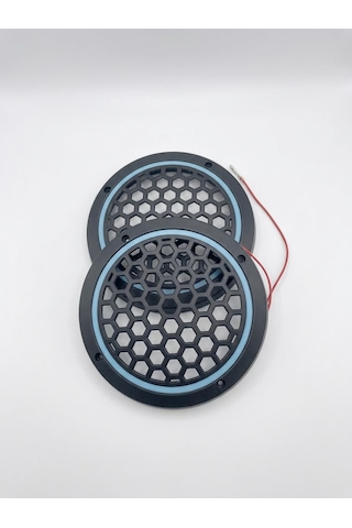 16cm Buz Mavisi Neon Ledli Hoparlör Kapağı