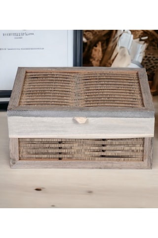 Ahşap Ekmeklik Yıkanabilir Bezli Rustik