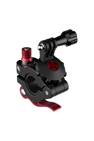 Moveevo Ty-q9266 Spor Kamerası Bisiklet Tutucu - Osmo Action, Gopro, Insta360 One R Uyumlu, Serbest Açı Regülasyonu, Dayanıklı Malzeme, 22-26mm Boru Çapı Siyah