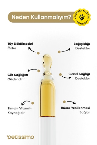 Petissimo Care Plus+b Tüy Sağlığı Damlası - Kediler İçin Biyotinli Tüy Dökülmesi Önleyici Damla- 50 Ml