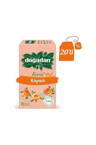 Doğadan Form Kayısılı Süzen Poşet Çay 20'li 50 G