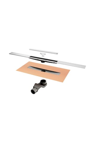 Hüppe River Duş Kanalı Yandan Çıkışlı 80 Cm Mat Satine Krom