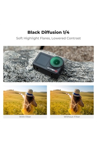 K&f Concept Black Diffusion 1/4 Filter Djı Osmo Action 4/5 Pro
