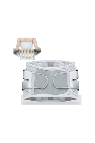 Çelik Levha Desteği Sıcak Ve Nefes Alabilen Bel Kemeri Bel Ortezi, Boyut: Xxl