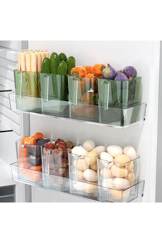 Padalink Pet Malzeme Dondurucu Yan Kapı Depolama Kutusu - Yemek Ayırma Ve Taze Tutma Fonksiyonu İle Transparent Tasarım Yeşil