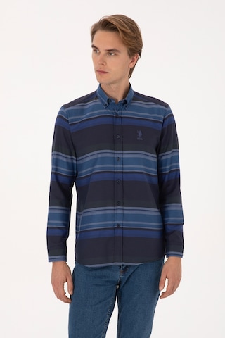 U.s. Polo Assn. Erkek Lacivert Gömlek Desenli 50316648-vr033 Lacıvert