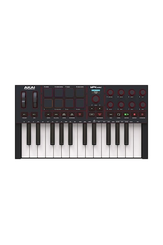Akaı Mpkmını 4 Siyah Müzik Prodüksiyonu 25 Mini Tuş Mıdı Klavye