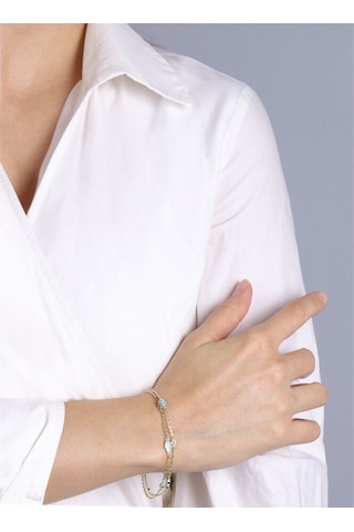 Diamond Line - Gülaylar - Sarı Altın 14 Ayar Fatma Ana Eli Bile Standart N11.21836 Sarı Altın