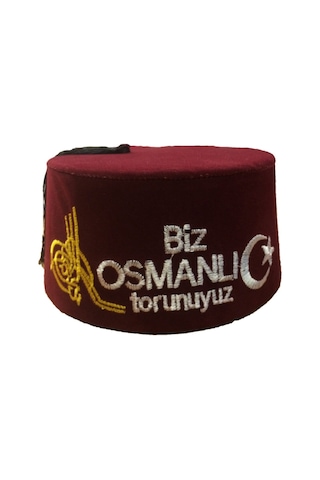 Dilek Kostüm Dilekkostüm Biz Osmanlı Torunuyuz Fesi Özel Hediyelik Fes Bordo