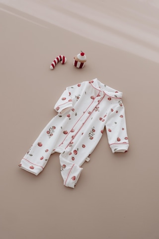 Oh La La Koala Elma Baskılı Çıt Çıtlı Puffy Sleep Serisi Tulum Ekru