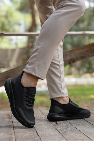 D0126 Günlük Ortopedik Erkek Sneaker Spor Ayakkabı Siyah
