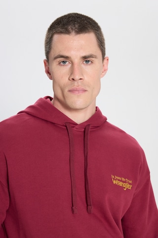 Wrangler Erkek Relaxed Fit Kapüşonlu Sweatshirt Bordo
