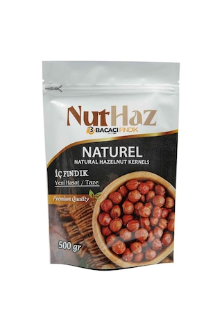 NutHaz Naturel Çiğ İç Fındık Doypack 500 G