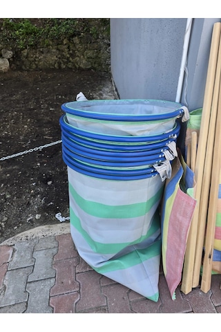 Pvc Borulu Çay Taşıma Sepeti Büyük Boy Açık Ağızlı Hasat Ve Toplama Sepeti