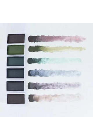 Zig Gansai Tambi Graphite Colors Sulu Boya Seti 6 Renk
