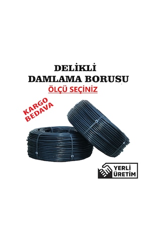 16Mm Delikli Kaplamalı Damlama Sulama Borusu( Ölçü Seçiniz )