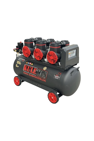 Kuletaş 100 Litre Premium Hava Kompresörü Yağsız Sessiz 6 Hp
