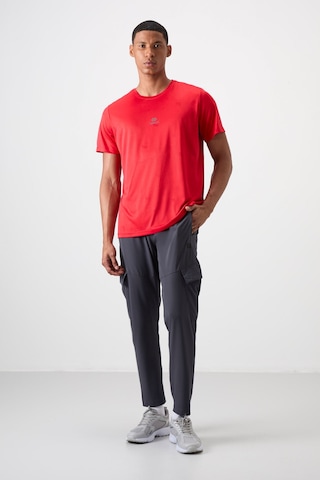 Tommy Life Kırmızı Polyester Jakarlı İnce Esnek Standart Fit Erkek T-shirt - 88397ızı 001