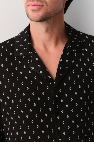 Suwen Adrian Erkek Maskülen Pijama Takımı Sh26309660b911 Siyah Desenli