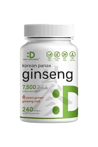 Deal Supplement Korean Red Panax Ginseng Root Extract 7,500mg Per