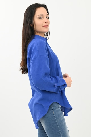 Koza Butik Kadın Kol Katlama Detaylı Gömlek 1713-25 001
