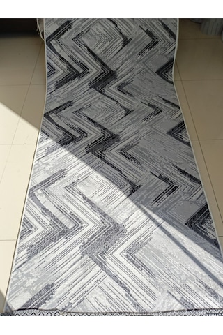 Gri Modern Desen Yıkanabilir Kaymaz Dört Mevsimlik Salon Banyo Balkon Genç Odası Kesme Halı Gri 4
