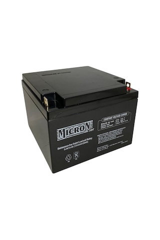 12V 26 Ah Mıcron Kuru Bakımsız Akü