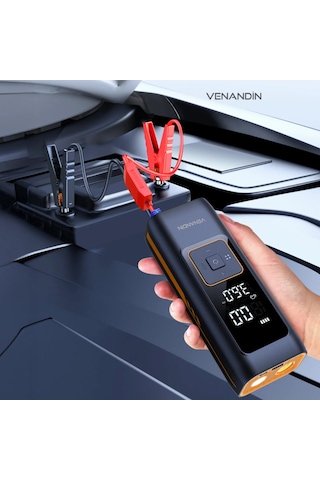 Venandin Inflamo Kompresör Akü Takviye Cihazı 8.000mah Hava Pompası